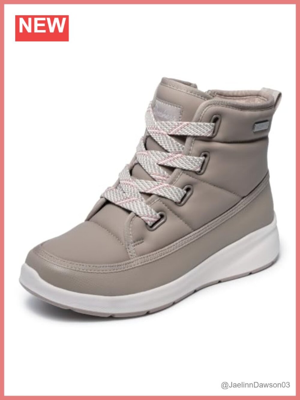 Waterproof Lace Up Puffer Bootie Ankle Boots with Memory Foam